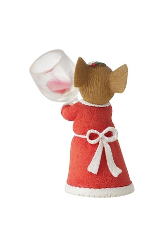 Enesco Kalpli Kuyruklar Noel Teslimatı Daha Fazla Şarap Lütfen Minyatür Heykelcik, 2,01 İnç, Çok Renkli