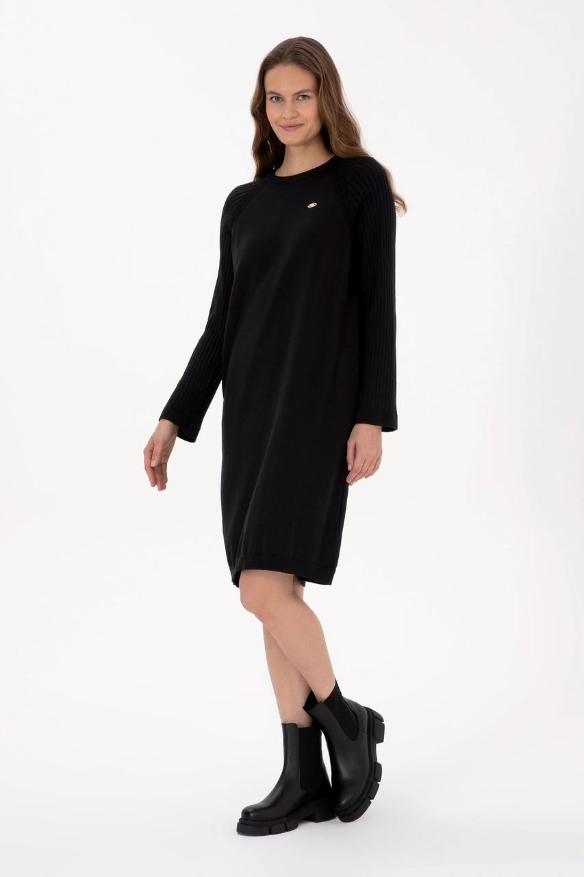 U.s. Polo Assn. Kadın Siyah Elbise Triko 50314732-vr046 Siyah