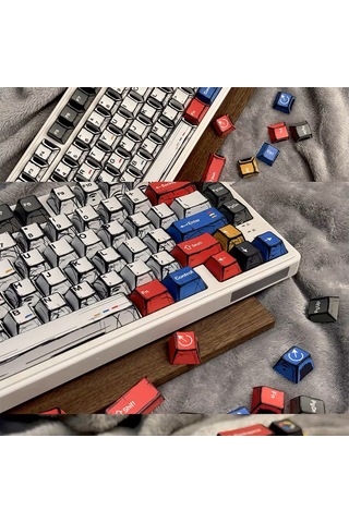 Karışık Keycaps  Yükseklik 136 Tuşları Tam Set Klasik Basit Tarzı Mekanik Klavye Keycaps 1