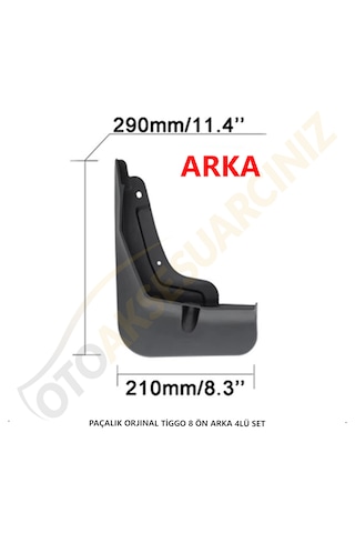 Chery Tiggo 8 Paçalık Ön Arka Tozluk Set