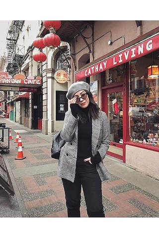 Eke Tekstil Gri Fransız Ressam Avusturalya Yünü Keçe Bere Gri