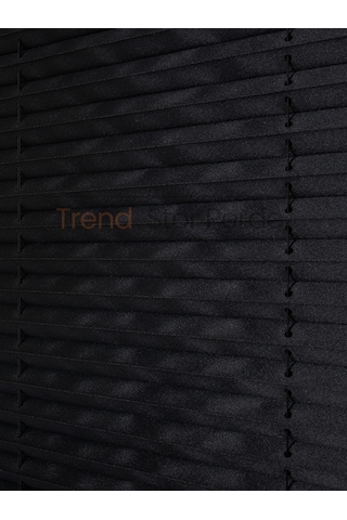 Siyah Plise Katlanır Cam Balkon Perdesi - Ofis Perdesi - Salon Perdesi - 011 Siyah