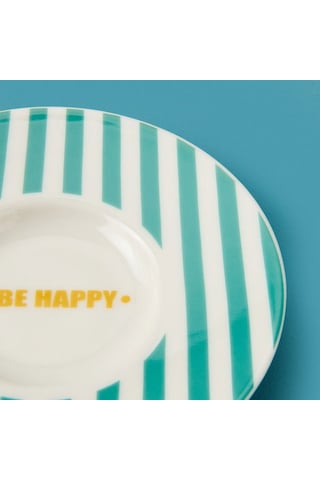 Evidea Kitchen Be Happy Çay Tabağı - Yeşil - 13 Cm Yeşil