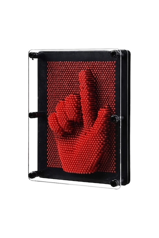 Küçük Boy 13x10 Cm Kırmızı Pin Art Vıp Red 3-dimensional Pin Sculpture Kırmızı Pinart 3d Çivi Sanatı