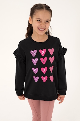 U.s. Polo Assn. Kız Çocuk Siyah Sweatshirt 50317912-vr046 Sıyah