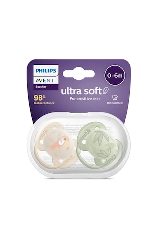 Philips Avent Ultra Soft Yumuşak 2li Emzik 0-6 Ay - Scf091/07 Çok Renkli