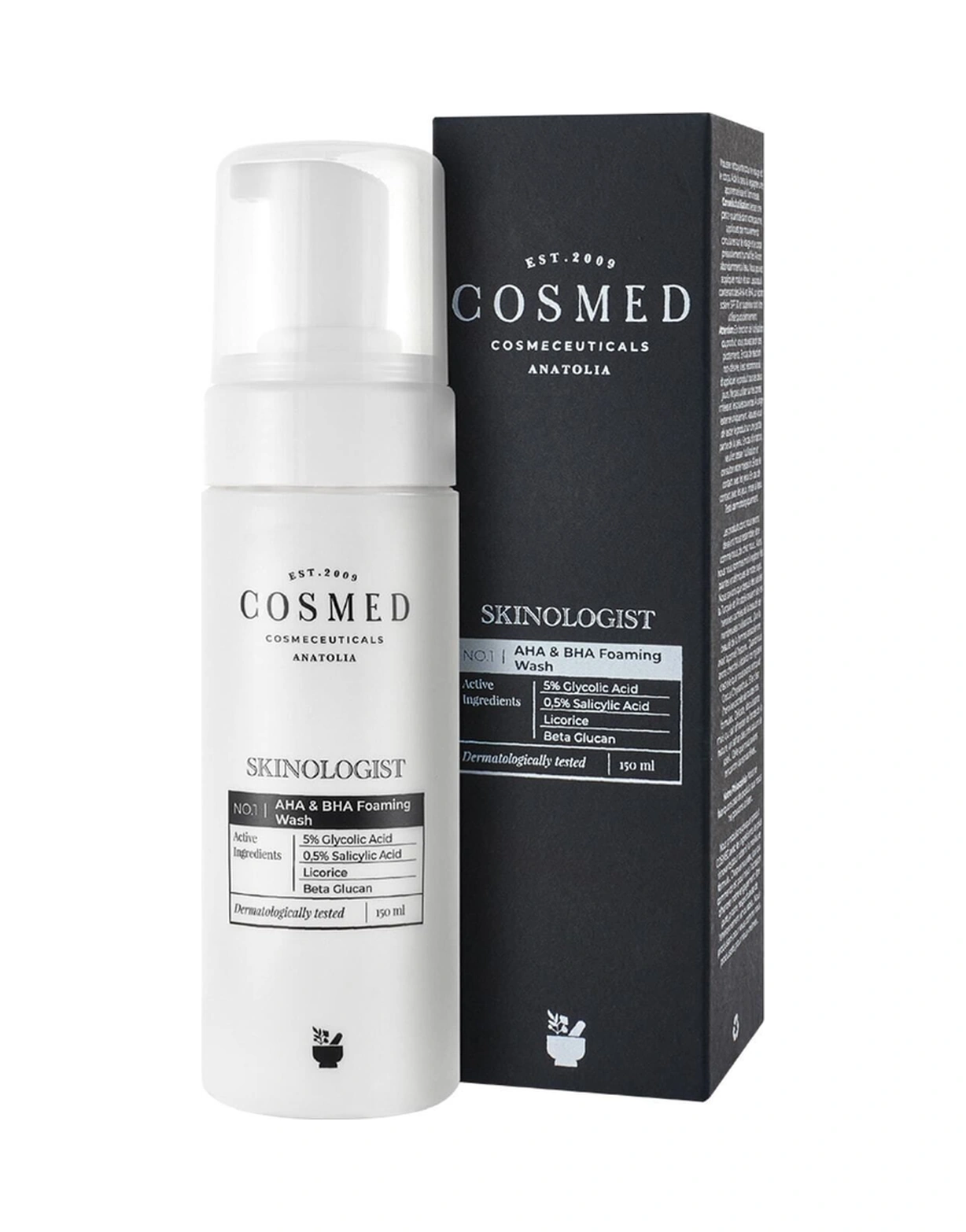 Cosmed Akneye Eğilimli, Yağlı / Karma Ciltler için Köpük Temizleyici - AHA & BHA Foaming Wash - 150 ml