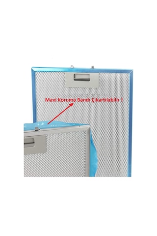 Beko Uyumlu P39 Tı İnox Aspiratör Alüminyum Filtre - 2'li Set - 20,5x47,6 Cm / 13x47,6 Cm