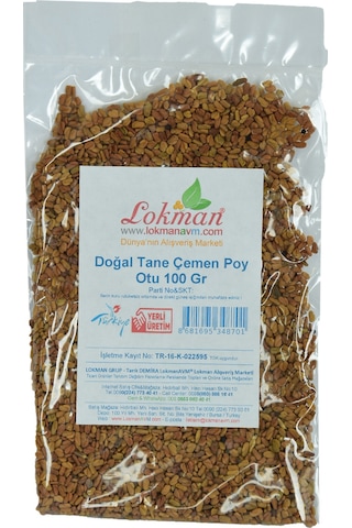 Lokman Avm Çemen Poy Otu Tane Doğal 100 G