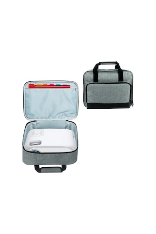 Mufunye Oxford Kumaş Projeksiyon Cihazı Çantası - 36x28x10 Cm, Bölmeli Tasarım, Kol & Çanta Askısı, Elektronik Aksesuar Taşıma