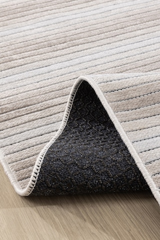 Koza Halı Stripe Krem Kilim Kaymaz Taban Salon Oturma Odası Antre Halısı 33 Krem