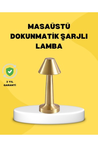 Kablosuz Led Masa Lambası 1800mah 3 Renk Aydınlatma Dokunmatik Çok Renkli 80978797