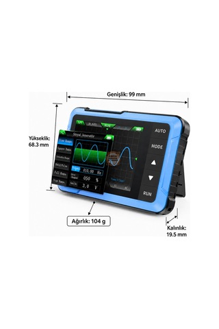 Mini Osiloskop 10 Mhz 48 Ms/s Fnırsı Dso-510 Sinyal Jeneratörlü