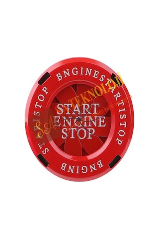 Start Stop Düğme Üzeri Aksesuar Yuvarlak Ssy-Kırmızı