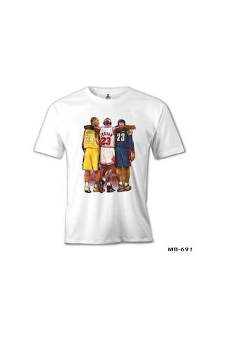 Basketball - Jordan & James & Bryant Beyaz Erkek Tshirt
