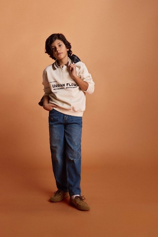 Defacto Erkek Çocuk Loose Fit Yırtık Detaylı Düz Paça Jean Pantolon G3257a825wnnm28 Mavi