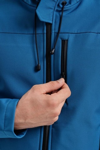 Exuma 2311100 Erkek Petrol Mavisi Yağmur Rüzgar Geçirmez Softshell Özellikli Mont 001
