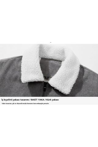 Erkekler İçin Kışlık Kalınlaştırılmış Günlük Bol Ceket Kahverengi