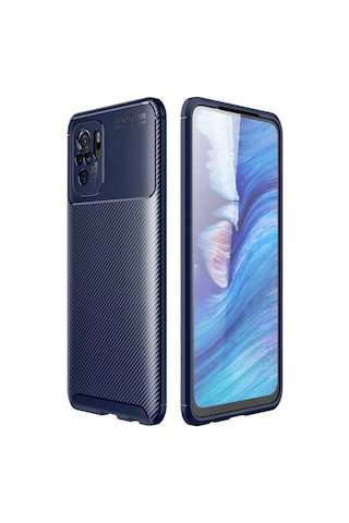 Xiaomi Redmi Note 10s Kılıf Zore Negro Silikon Kapak Lacivert
