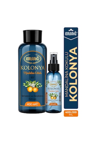 Ersağ Aparatlı Mandalina Kokulu Kolonya 400 ML + Sprey 100 ML