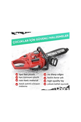 Küçük Ustalar Iş Başında:sesli Pilli Eğlenceli Ve Güvenli Çocuk Motorlu Testeresi 39 Cm