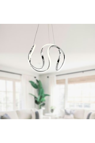 Tt306-35-kr Tt Ayd. 3renk Işık Kavis Modeli Kromkaplama Led Avize Krom