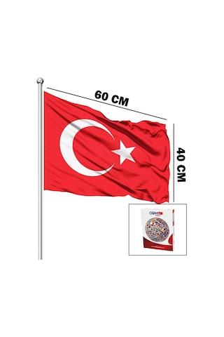 Şanlıbayrak Kaliteli Dış Mekan Solmaz 40x60 Cm Alpaka Kumaş Ay Yıldızlı Şanlı Türk Bayrağı 1