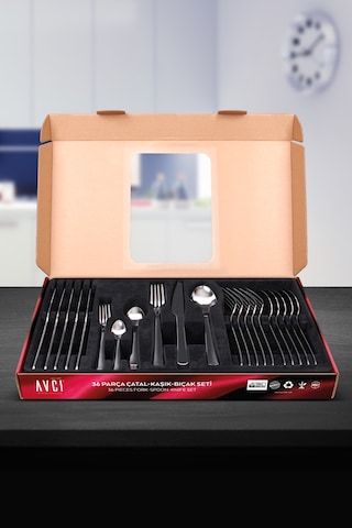 Avcı İstanbul 36 Parça Çatal Kaşık Bıçak Takımı Gümüş