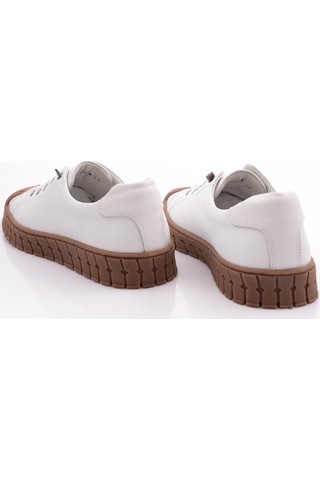 Dgn 9870 Erkek Kapali Bağcikli Sneaker Ayakkabi 9870-2505-R0198 Beyaz