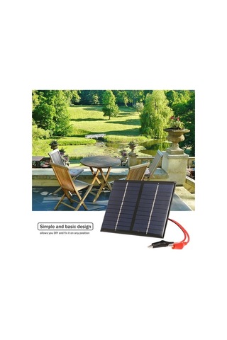 Pazly 1.5w 12v Polikristal Güneş Paneli Şarj Cihazı - Bahçe & Acil Aydınlatma