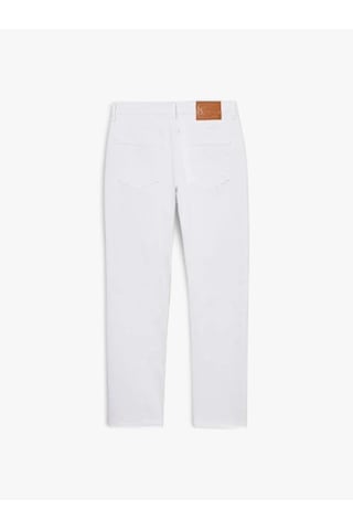 Sisley Streç Pamuklu Normal Bel Regular Fit Denim Pantolon Erkek Beyaz Denim Pantolon - 325p4tftse02r