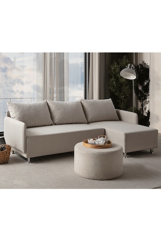 Mondy Köşe Koltuk Takımı Krem Antrasit