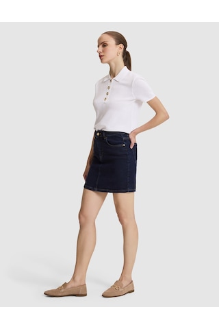 Pierre Cardin Kadın Koyu Mavi Etek Jean 50324109-vr032
