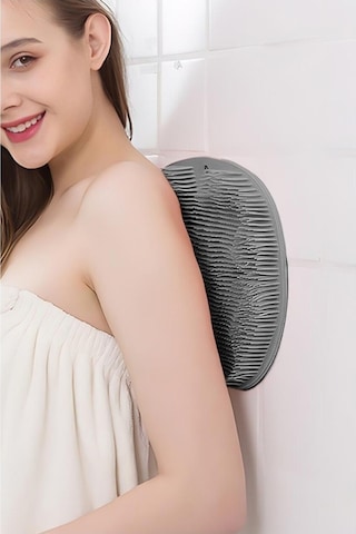Pratik Silikon Vantuzlu Banyo Masaj Pedi Sırt Ayak Kesesi Yıkama Aleti Sırt Lifi Ayak Matı