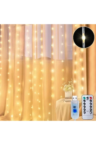 Kenpazar 3x3 Perde Led Kumandalı Pl-14 Çok Renkli