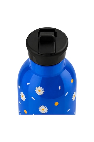 Mamawata Daisy Pipetli Çocuk Termos Matara 470 Ml Paslanmaz Çelik Sızdırmaz Yalıtımlı Suluk Koyu Mavi