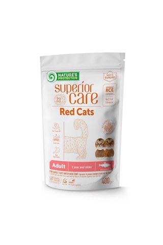 Nature's Protection Superior Care Kızıl/Kahverengi Tüylü Kediler İçin Tahılsız Ringa Balıklı Kedi Maması 400 G