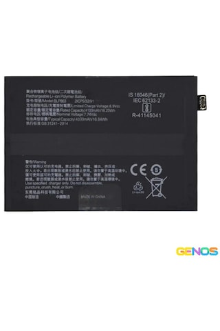 Blp863 4300 Mah Oppo K9 / Reno6 5g Uyumlu Batarya Sk521413