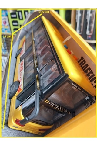 Sesli Oyuncak Okul Otobüs Işıklı Kırılmaz Çocuk Servis Çift Katlı Bus Oyun Otobüsü Diğer