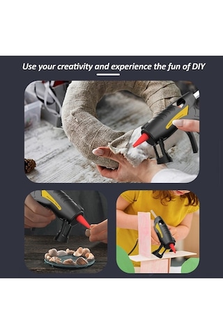 Besthome1 30w Profesyonel Elektrikli 120v Isı Kantarlı Yapıştırıcı - Siyah, 50 Adet 7x200mm Macun Çubuğu, Ergonomik Tasarım, Sa