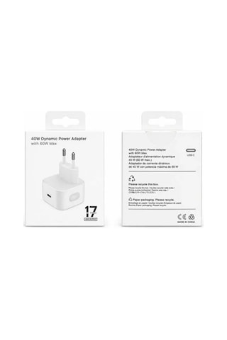 17 Promax 40w Dynamic Power Adaptör Iphone 17 Pro Max Uyumlu