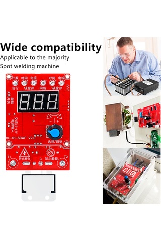 Yuntech01 100a İkili Darbeli Nokta Kaynak Kontrol Kartı - Akım/süre Sayıcı, Kesinti Verisi Saklama, 220v Transformator Uyumlu Dıy Nokta Kaynak Kontrolcüsü