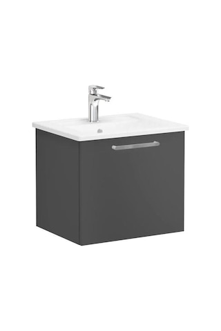VitrA Root Flat 60 Cm Gri Çekmeceli Banyo Dolabı Alt Modül Lavabo Çok Renkli