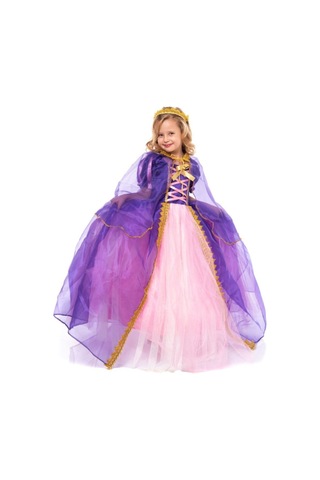 Patiska Nostalji Rapunzel Kostümü Pembe-mor
