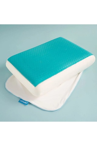 Bubblegel Serinletici Jel Visko Yastık 60x40+14 Cm Beyaz