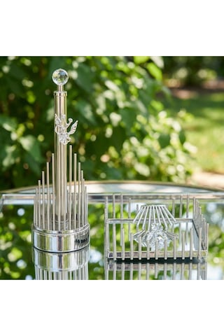 Alfafe Home Kristal Detaylı Lüks 2 Li Set Kağıt Havluluk + Peçetelik Gold-gümüş Renk Dekoratif Masa Üstü Set Gümüş