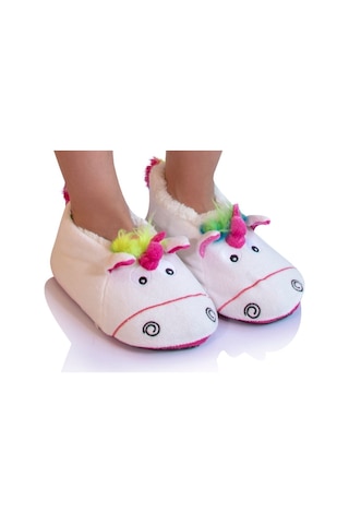 Twigy Flik Çocuk Hayvanlı Panduf Beyaz 33/38 WNN0506 Beyaz