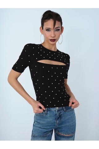 LOFT Slim Fit Kadın Bluz K.kol Lf2036515 Q1.v1 Siyah
