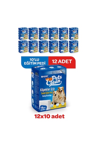 Pets Clean Eğitim Çiş Pedi 10lu 60 90cm 12'li Paket