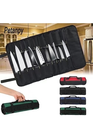 Novahub Şef Saklama Çantası Alet Çantası Bıçağı & Aletler Saklama Çantası Taşınabilir Siyah Siyah